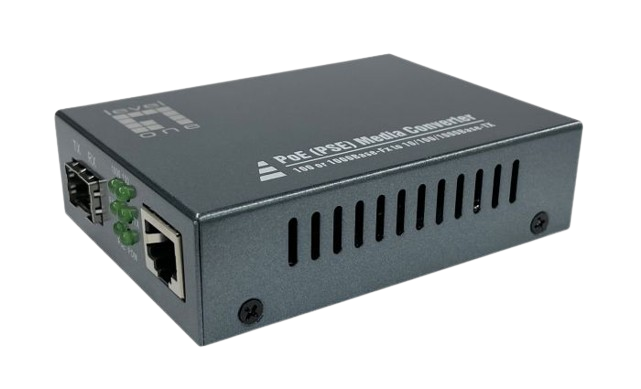 RJ45 to SFP Gigabit Media Converter, PoE PSE